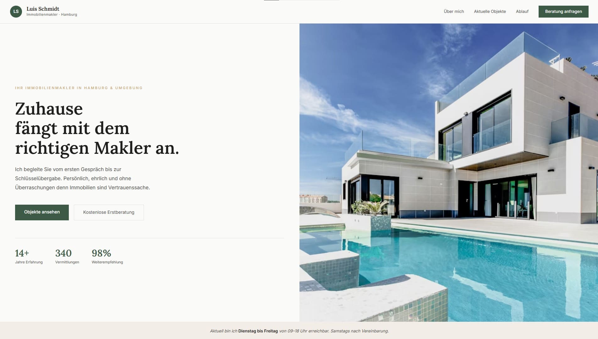 Webdesign Beispiel für Unternehmen